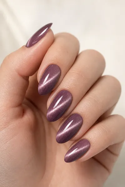 Beispiel-Hand mit Cat Eye / Magnet-Maniküre